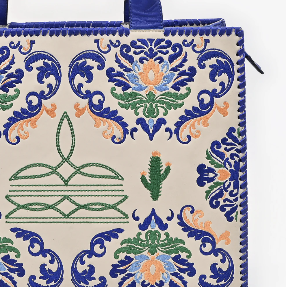 Embroidered Leather Tote — [XCENTRIC] Design Studio